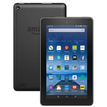 Tablette Amazon Kindle Fire 5e génération KFFOWI – 1 Go + 8 Go, Noir, Grade AB · Reconditionné