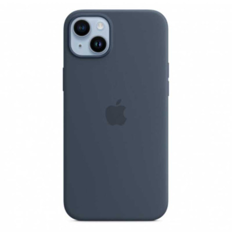 Coque silicone MagSafe iPhone 14 Plus bleu | Smarty