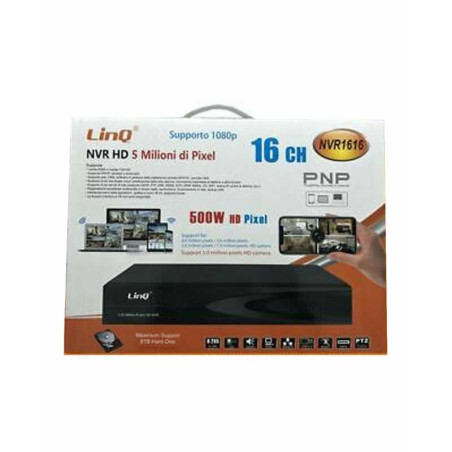 LinQ NVR1616 16-Channel PoE 5MP NVR Recorder