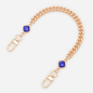 Phone Case Necklace Gold Mesh – Purple Stones 30 cm
