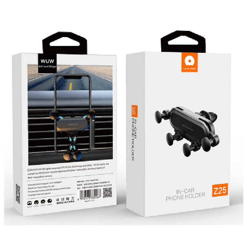 Support téléphone voiture WUW Z25 JLW – Noir Support téléphone voiture WUW Z25 JLW – Noir