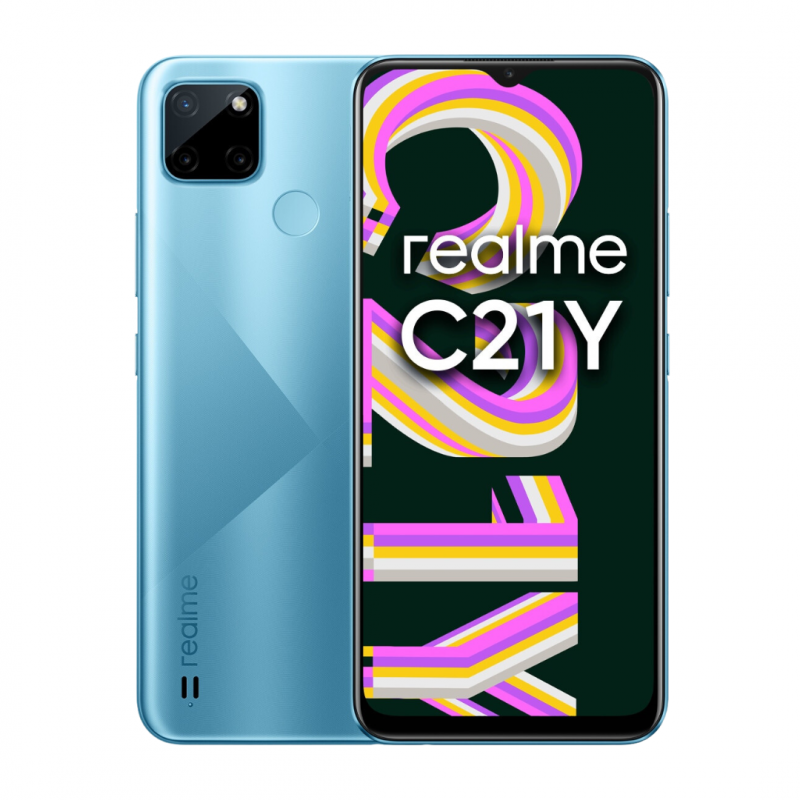 Realme C21Y 4+64 Go Bleu - Grade A avec Boîte et Accessoires Realme C21Y 4+64 Go Bleu - Grade A avec Boîte et Accessoires