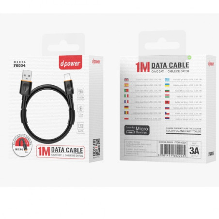 D-power F6004 USB to Micro-USB cable 1m | Smarty