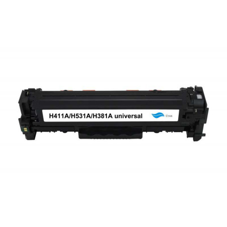 Compatible toner ECO HP CE411A / CC531A / CF381A / 718C – Blue, 2800 pages