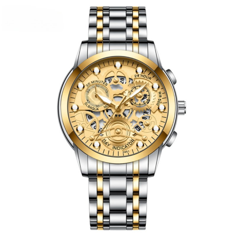 Montre homme lumineuse étanche ECO 2451SAN – Acier inoxydable or argent Montre homme lumineuse étanche ECO 2451SAN – Acier inoxydable or argent
