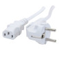 Câble d'alimentation LinQ EU2A – IEC C13 vers Schuko 1,6 m Blanc Câble d'alimentation LinQ EU2A – IEC C13 vers Schuko 1,6 m Blanc
