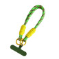 Phone lanyard ECO – nylon, green card, green, 30 cm Phone lanyard ECO – nylon, green card, green, 30 cm