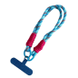 Phone lanyard ECO – nylon, blue card, blue, 30 cm