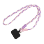 Collier de téléphone ECO – nylon, carte noire, violet, blanc, rose, 1 m Collier de téléphone ECO – nylon, carte noire, violet, blanc, rose, 1 m