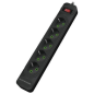 Multiprise INCOALUXE 5 prises EU – Noir 5 m Multiprise INCOALUXE 5 prises EU – Noir 5 m