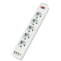 Multiprises INCOALUXE 5 Prises EU avec 3 USB 1 Type-C Blanc - 2M Multiprises INCOALUXE 5 Prises EU avec 3 USB 1 Type-C Blanc - 2M