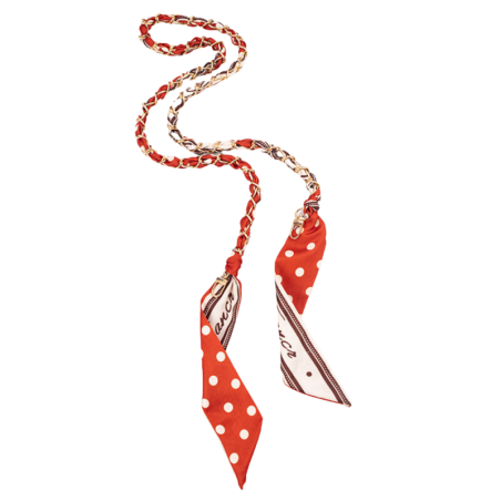 ECO Phone Case Necklace – 115 cm Beaded Strap Orange