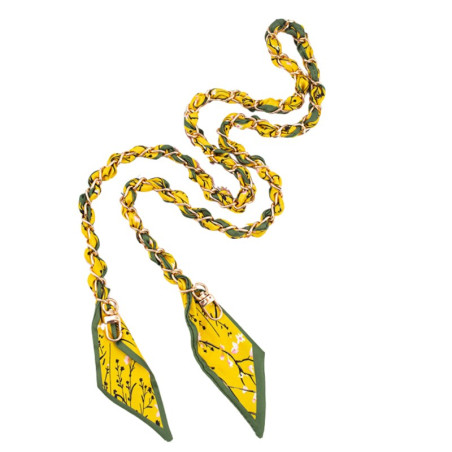 Collier coque téléphone 115 cm jaune royal | Smarty