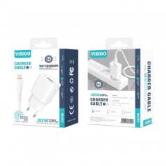 Micro USB Charger 2.4A Visioo J8200 White | Smarty