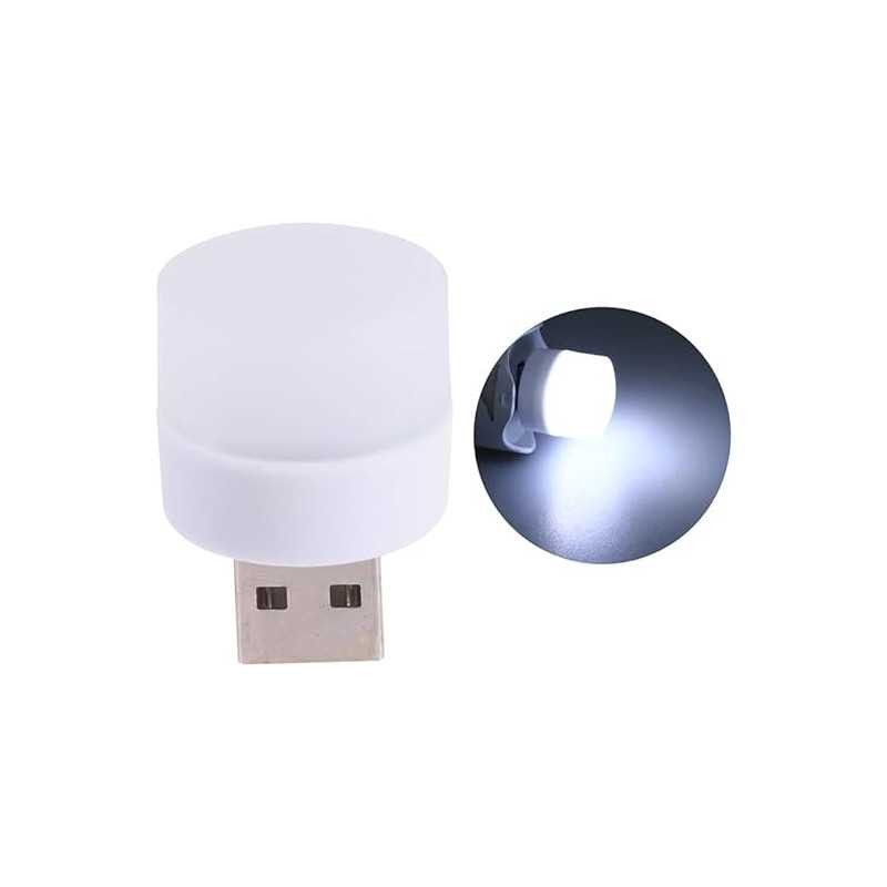 Mini Veilleuse LED USB pour Une Luminosité Douce - Blanc Mini Veilleuse LED USB pour Une Luminosité Douce - Blanc