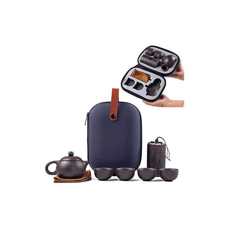 Portable Tea Set ECO – Teapot, 4 Cups, Case Portable Tea Set ECO – Teapot, 4 Cups, Case