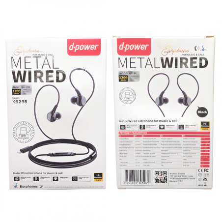 Lightning Bluetooth Hands-Free Earphones D-power K6295 – Black