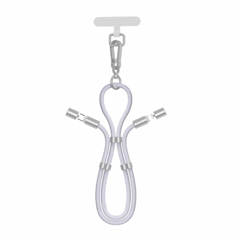 Câble lanière ajustable 2-en-1 Devia Extreme Speed Series – USB-C vers Lightning 27W 1,6 m Violet