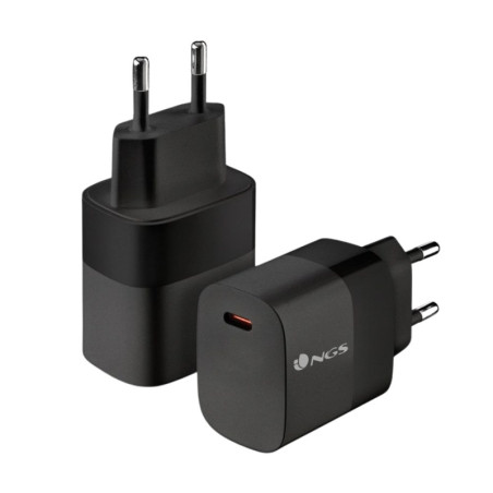 Chargeur mural NGS Bud – 20W Noir, USB-C