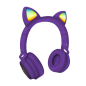 Casque Bluetooth Techmade Funny LED – Microphone, violet Casque Bluetooth Techmade Funny LED – Microphone, violet