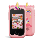 Jouet Smartphone KP08 Licorne - Écran IPS - Double Caméra Pour Enfants - Rose