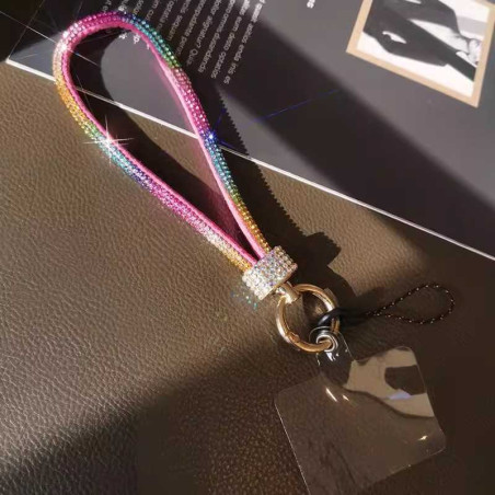 Collier de Coque de Téléphone en Strass Crochet De Renfort E