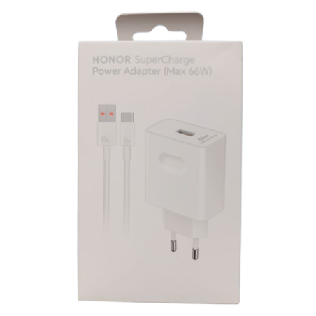 HONOR 66W Wall Charger Kit – White USB-C / Type-C, retail box