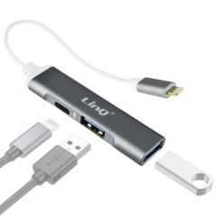 Adaptateur 3 en 1 Lightning / USB OTG LinQ IP | Smarty Paris