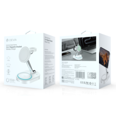 Devia 3-in-1 magnetic charger white | Smarty