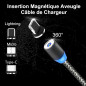 Câble magnétique tressé ECO 3-en-1 – USB, Lightning, Micro USB, USB-C Câble magnétique tressé ECO 3-en-1 – USB, Lightning, Micro USB, USB-C