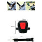 Support téléphone moto scooter ECO – Universel, 360°, noir