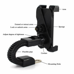 Support téléphone moto scooter universel 360° ECO