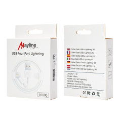 Câble USB Lightning Mayline 1 m 20 W | Smarty