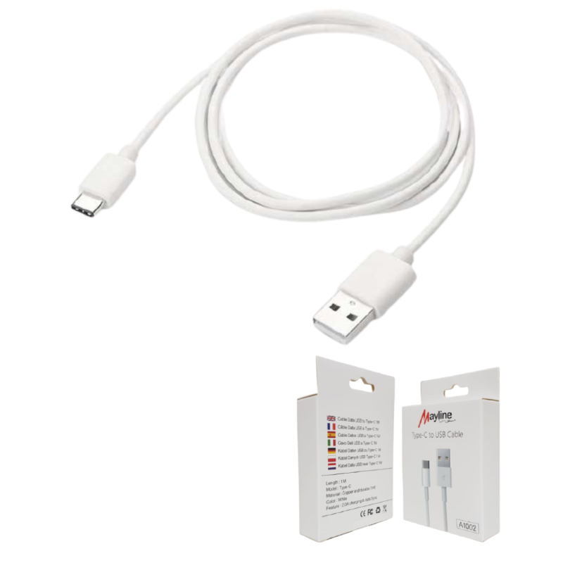 Câble USB vers USB‑C Mayline – 1 m 20 W Câble USB vers USB‑C Mayline – 1 m 20 W