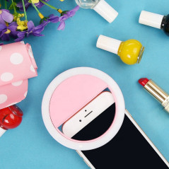 Anneau lumineux selfie LED – À piles AAA