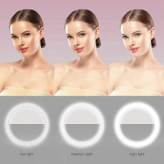 Anneau lumineux selfie LED à piles AAA | Smarty