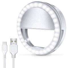 Anneau lumineux selfie LED à piles AAA | Smarty