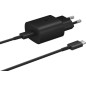 Samsung Kit chargeur USB-C vers USB-C EP-T2510XBEGEU – 25W Noir en boîte Samsung Kit chargeur USB-C vers USB-C EP-T2510XBEGEU – 25W Noir en boîte