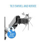 Support de moniteur V7 réglable – Argent Support de moniteur V7 réglable – Argent