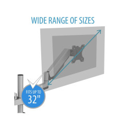 Support moniteur V7 réglable argent | Smarty