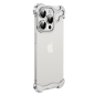 Coque robuste en métal sans cadre avec bouclier pour objectif – Argent