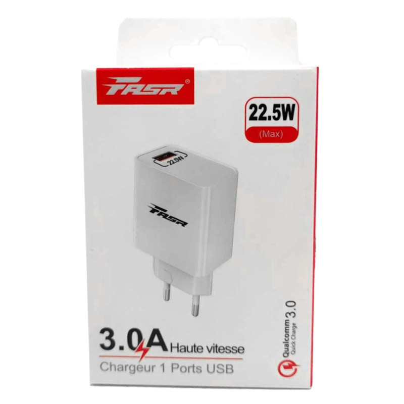 Chargeur FASR – USB 22,5W 3,0A Chargeur FASR – USB 22,5W 3,0A