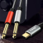 Câble audio LinQ USB-C vers 2 jacks 6,35 mm - 1,5 m nylon tressé KL6309 Câble audio LinQ USB-C vers 2 jacks 6,35 mm - 1,5 m nylon tressé KL6309