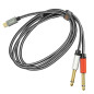Câble audio LinQ USB-C vers 2 jacks 6,35 mm - 1,5 m nylon tressé KL6309 Câble audio LinQ USB-C vers 2 jacks 6,35 mm - 1,5 m nylon tressé KL6309