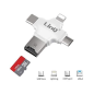 Lecteur de cartes LinQ OTG7976 – Micro SD 4-en-1 Lightning / USB-C / Micro USB