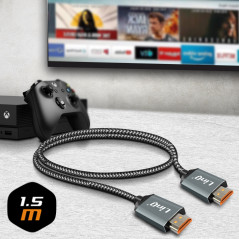 Câble HDMI 8K tressé 1,5 m LinQ HD8K16