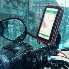 Support téléphone LinQ étanche moto/scooter - rotation 360° 6,5 pouces HD-6555B