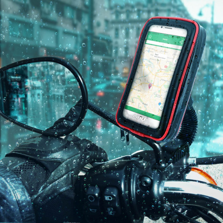 Support téléphone LinQ étanche moto/scooter - rotation 360° 6,5 pouces HD-6555B