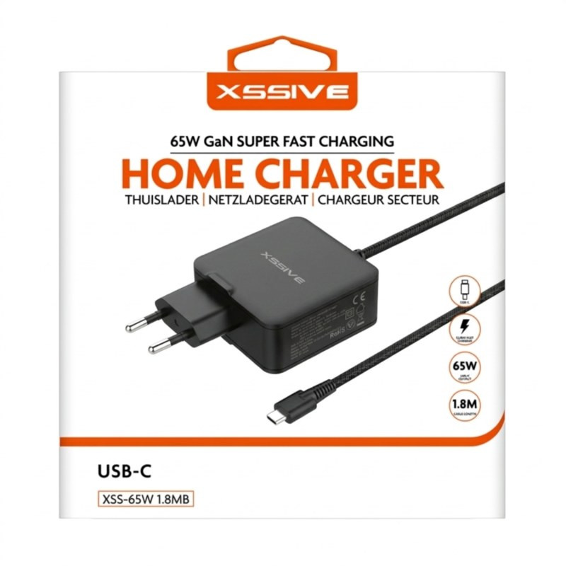 Chargeur ordinateur USB-C XSSIVE XSS-65W1.8MB – 65W noir