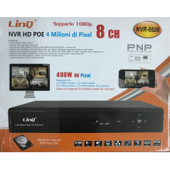 Enregistreur NVR 8 CH PoE 4 MP LinQ NVR-6608 | Smarty